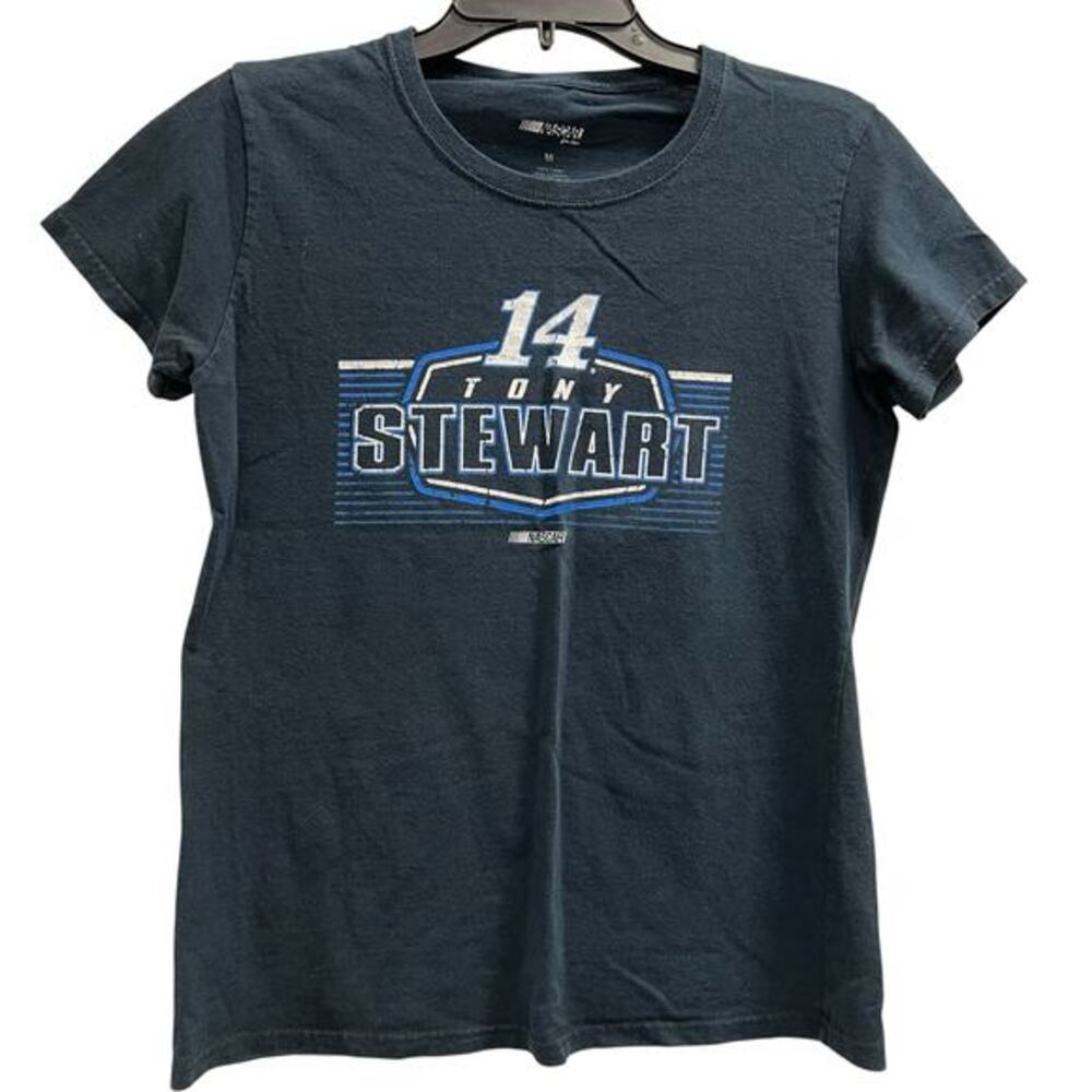 Tony Stewart 14 for her NASCAR navy blue fitted tee sz M